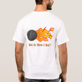 Bowling Ball met flames T-shirt (Achterkant)