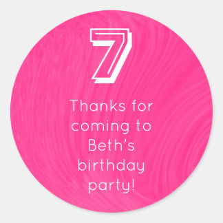 Bowling ball met verjaardagsleeftijd & bedankt ber ronde sticker