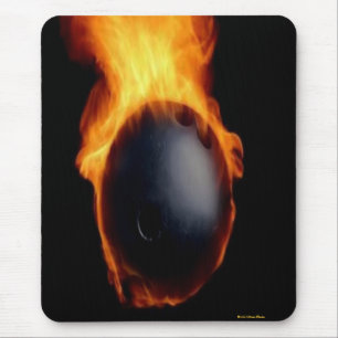 Bowling Ball on Fire Mousepad Muismat