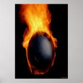 Bowling Ball on Fire Print (Voorkant)