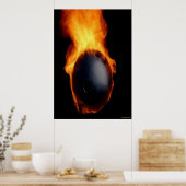 Bowling Ball on Fire Print (Keuken)