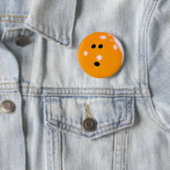 Bowling Ball (Oranje Button) Ronde Button 5,7 Cm (In situ)