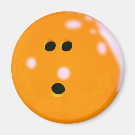 Bowling Ball (Oranje) Magnet (Voorkant)