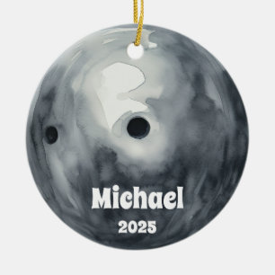 Bowling Ball Ornament, Ornament, Kinder Sport Keramisch Ornament
