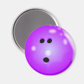 Bowling Ball (Paars) Magnet (Voorkant / Achterkant)