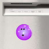 Bowling Ball (Paars) Magnet (Insitu (Vaatwasser))