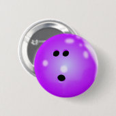Bowling Ball (Paarse Button) Ronde Button 5,7 Cm (Voorkant /achterkant)