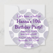 Bowling Ball Paarse Partij Kaart (Achterkant)