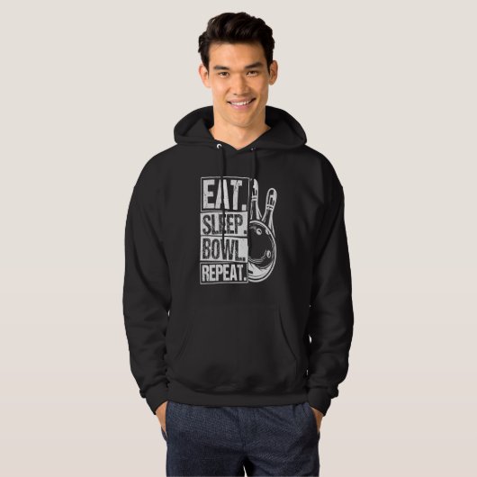 Bowling Ball Pin Bowler Strike Bowling Fanatic Bow Hoodie (Voorkant volledig)