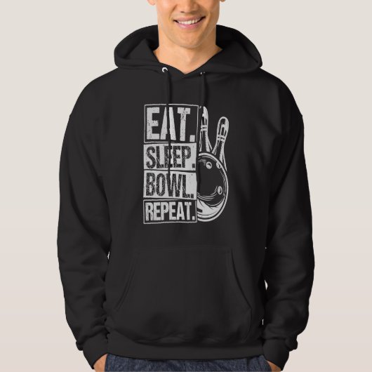 Bowling Ball Pin Bowler Strike Bowling Fanatic Bow Hoodie (Voorkant)