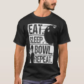 Bowling Ball Pin Bowler Strike Bowling Fanatic Bow T-shirt (Voorkant)