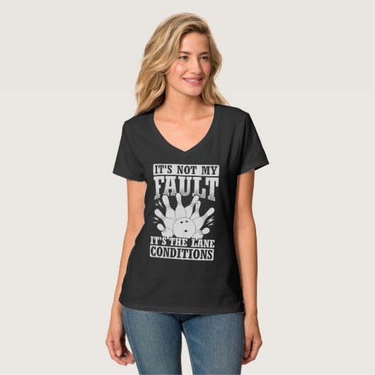 Bowling Ball Pin Bowler Strike Bowling Fanatic Bow T-shirt (Voorkant volledig)