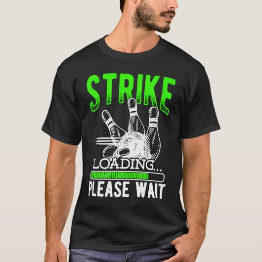 Bowling Ball Pin Bowler Strike Bowling Fanatic Bow T-shirt (Voorkant)