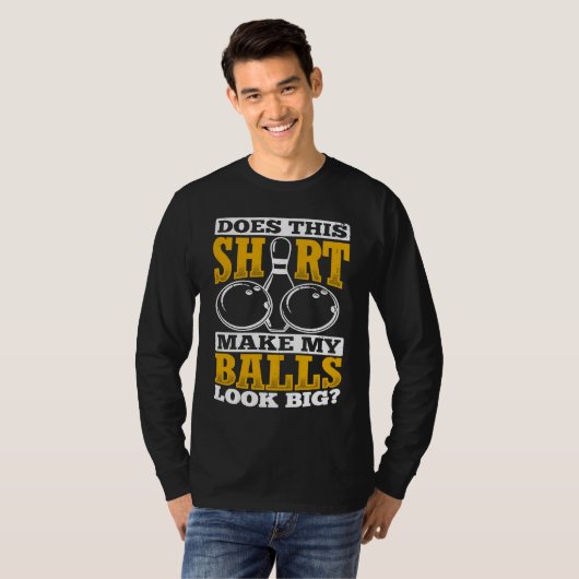 Bowling Ball Pin Bowler Strike Bowling Fanatic Bow T-shirt (Voorkant volledig)