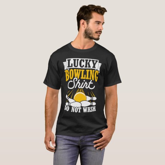 Bowling Ball Pin Bowler Strike Bowling Fanatic Bow T-shirt (Voorkant volledig)