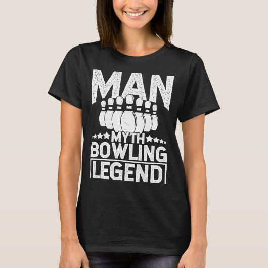 Bowling Ball Pin Bowler Strike Bowling Fanatic Bow T-shirt (Voorkant)