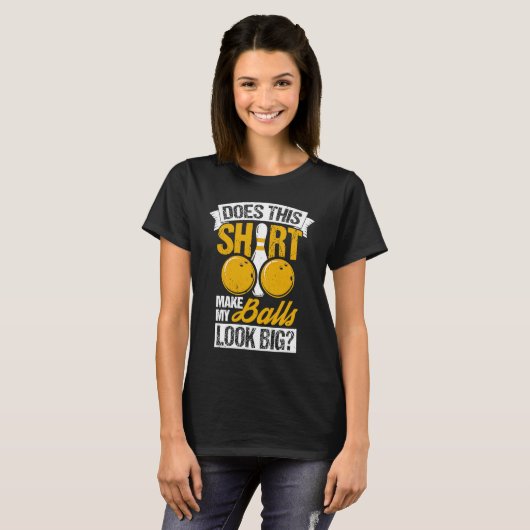 Bowling Ball Pin Bowler Strike Bowling Fanatic Bow T-shirt (Voorkant volledig)