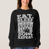 Bowling Ball Pin Bowler Strike Bowling Fanatic Bow Trui (Voorkant)