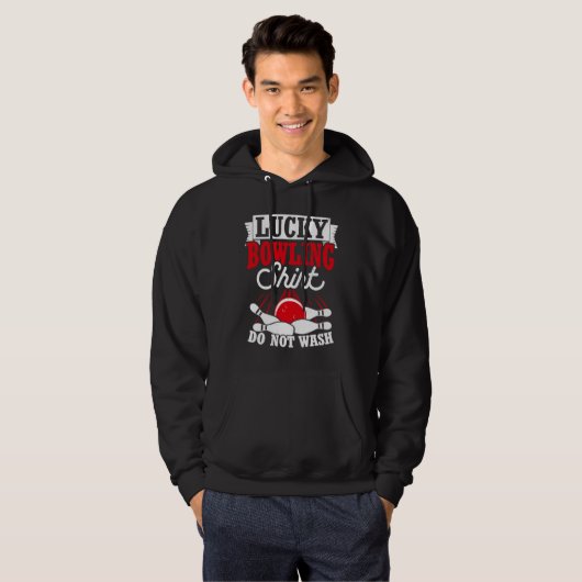 Bowling Ball Pin Bowler Strike Bowling Team Bowlin Hoodie (Voorkant volledig)