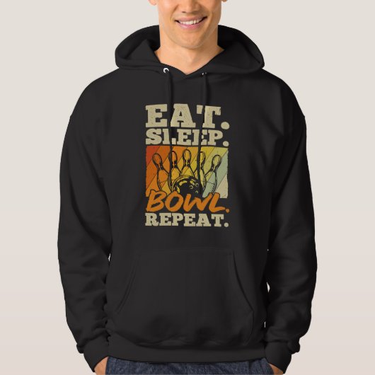 Bowling Ball Pin Bowler Strike Bowling Team Bowlin Hoodie (Voorkant)