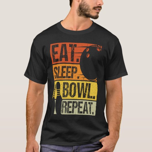 Bowling Ball Pin Bowler Strike Bowling Team Bowlin T-shirt (Voorkant)