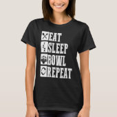 Bowling Ball Pin Bowler Strike Bowling Team Bowlin T-shirt (Voorkant)