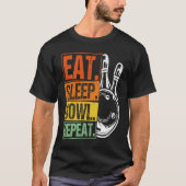 Bowling Ball Pin Bowler Strike Bowling Team Bowlin T-shirt (Voorkant)