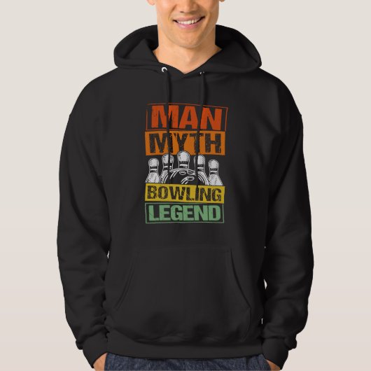 Bowling Ball Pin Bowler Strike Team Bowling Alley  Hoodie (Voorkant)