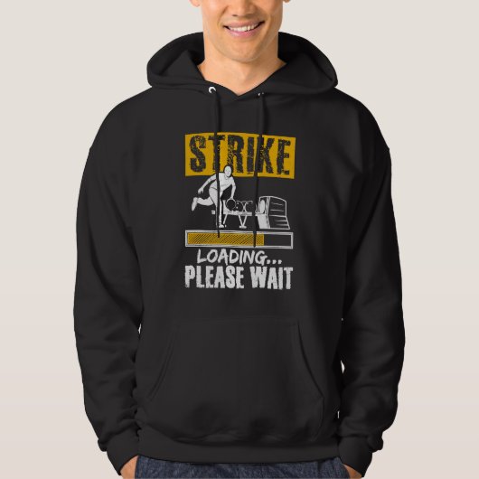 Bowling Ball Pin Bowler Strike Team Bowling Alley Hoodie (Voorkant)