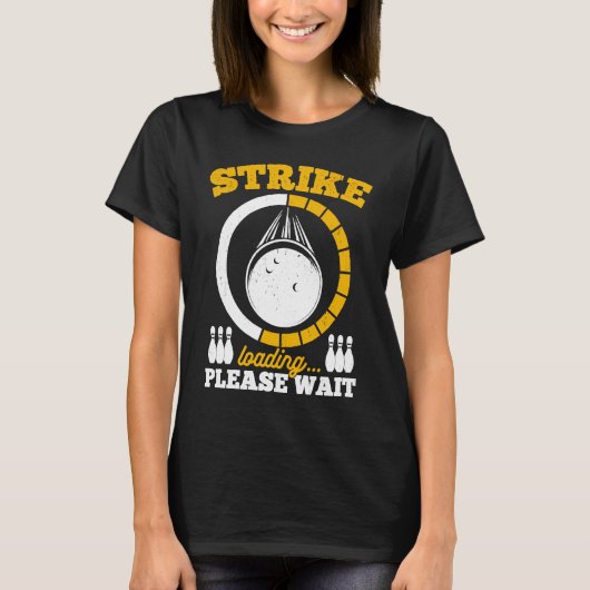 Bowling Ball Pin Bowler Strike Team Bowling Alley  T-shirt (Voorkant)