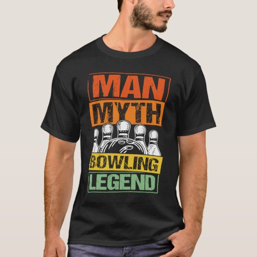 Bowling Ball Pin Bowler Strike Team Bowling Alley  T-shirt (Voorkant)