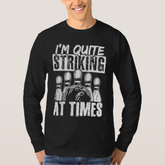 Bowling Ball Pin Bowler Strike Team Bowling Alley  T-shirt