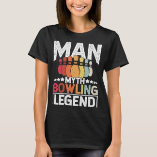 Bowling Ball Pin Bowler Strike Team Bowling Alley  T-shirt