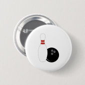 Bowling Ball & Pin Ronde Button 5,7 Cm (Voorkant /achterkant)