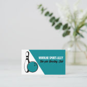 Bowling Ball & Pin, Ten-Pin Bowling Club Visitekaartje (Staand voorkant)