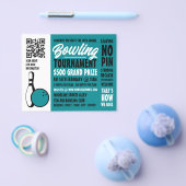 Bowling Ball & Pin, Ten-Pin Bowling Tournament Flyer (Enkel)