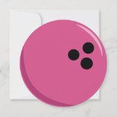 Bowling Ball Pink Birthday Party Kaart (Achterkant)
