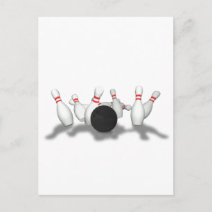 Bowling Ball & Pins: 3D-model: Briefkaart