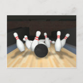 Bowling Ball & Pins: 3D-model: Briefkaart (Voorkant)