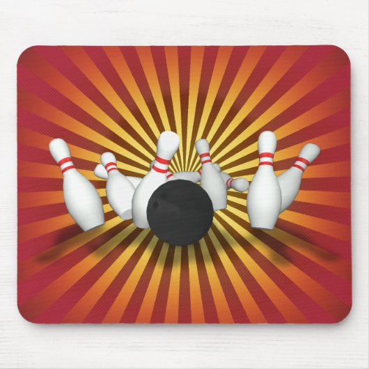 Bowling Ball & Pins: 3D-model: Mousepad Muismat (Voorkant)