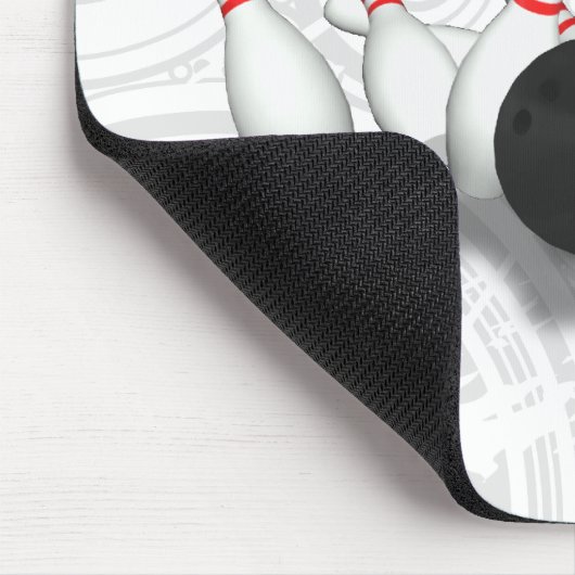Bowling Ball & Pins: 3D-model: Mousepad Muismat (Hoek)