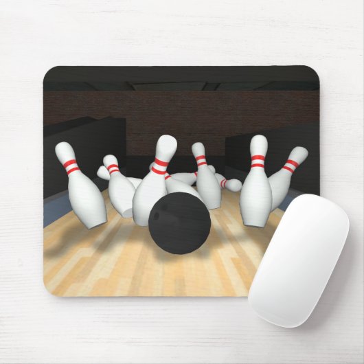 Bowling Ball & Pins: 3D-model: Muismat (Met muis)