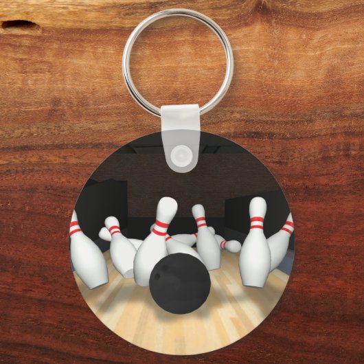 Bowling Ball & Pins: 3D-model: Sleutelhanger (Voorkant)