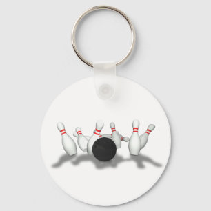 Bowling Ball & Pins: 3D-model: Sleutelhanger