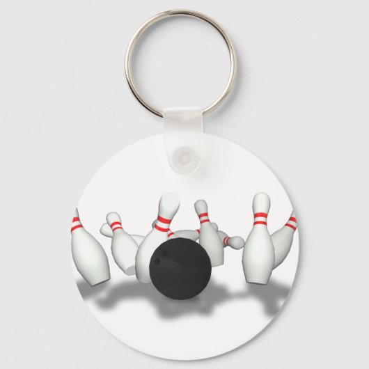 Bowling Ball & Pins: 3D-model: Sleutelhanger (Voorkant)