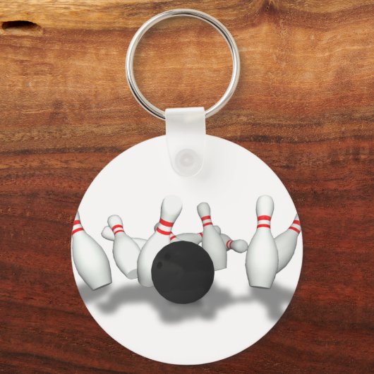 Bowling Ball & Pins: 3D-model: Sleutelhanger (Voorkant)