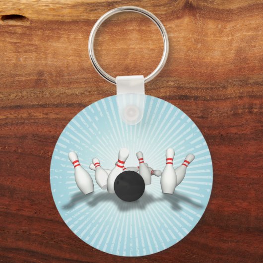 Bowling Ball & Pins: 3D-model: Sleutelhanger (Voorkant)