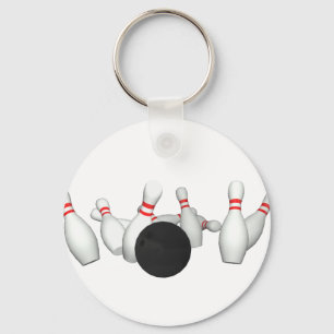 Bowling Ball & Pins: 3D-model: Sleutelhanger