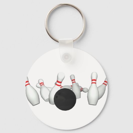Bowling Ball & Pins: 3D-model: Sleutelhanger (Voorkant)
