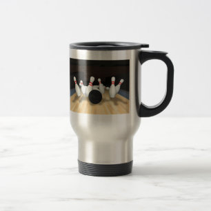 Bowling Ball & Pins: 3D-model: Travel Mug Reisbeker